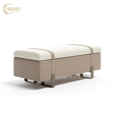 China Custom Storage Bedroom Furniture Luxury Storage Stool End Bed Bench 2021 New Designs for sale