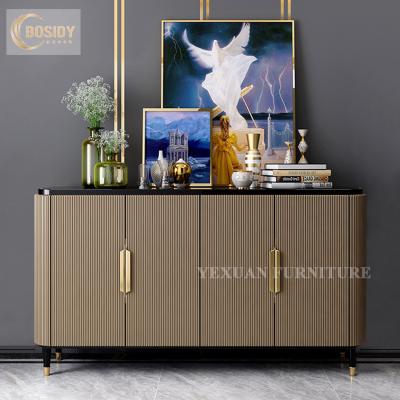 China Contemporary Luxury Marble Storage Stainless Steel Console Table Hallway With Storage 2021 for sale