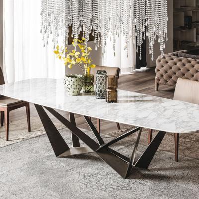 China 2020 China Manufacturer Wholesale Adjustable Modern Dining Room Furniture Marble Luxury Dining Table Set (Other) for sale