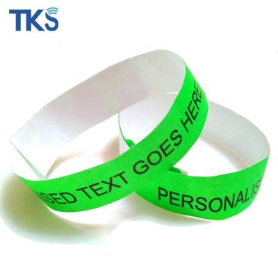 China Hospital Access Control NFC Tyvek Ntag213 215 216 Wristbands Paper Mifare 1k 4k 8k Chip RFID Wristband for sale