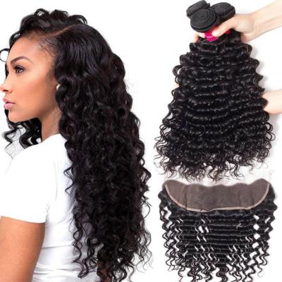 China A 3 Bundles Business Dispenser Cuticle Aligned Hair Top Viright Hair With Lace Frontal On Sale for sale