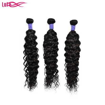 China One Hair Water Wave Distributor Cuticle Aligned Hair Weave Bundles 10A Grade Virgin Natural Wavy Hair Weave Bundles Black Hair Extensions for sale