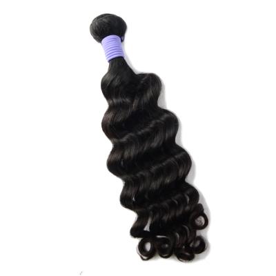 China Loose Wave Natural Mink Weft Human Hair Extensions Cuticle Aligned Human Hair Extensions 100% Real Hair for sale