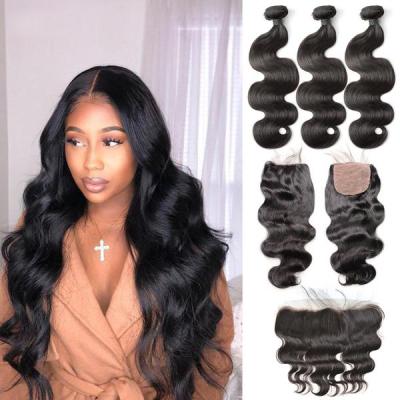 China One Distributor Cuticle Aligned Quality Virgin Human Hair Luxury Brazilian Lace Frontal Closure Body Wave 4x4 Without Shedding for sale