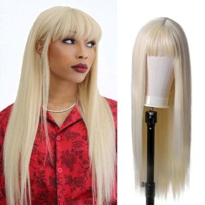 China One Dispenser Cuticle Aligned Human Hair Blonde 613 Straight Lace Front Wig , Hot Star HD Blonde 613 Pre Plucked 150% Density 613 Straight Hair Wigs for sale