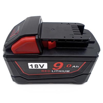 China Machine- the replacement m18 large capacity 18v 9.0ah battery for cordless drill 48-11-1840 48-11-1811 for sale