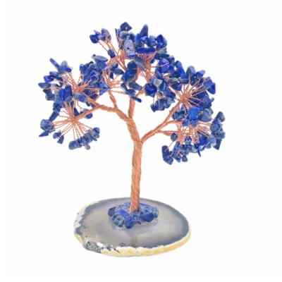 China Feng Shui Lucky Crystal Stone Tree Handmade People Open Crystal Money Yushu Wedding Souvenir Crystal Tree for sale