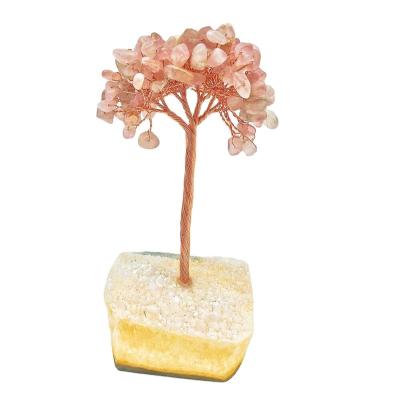 China Wholesale Handmade Crystal Lucky Tree Treatment Gem Agate Jewelry Gift for sale