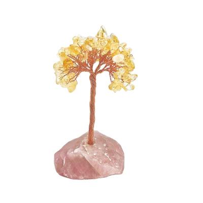 China Hot Sale Home Decor Handmade Crystal Crafts from Amazon and Gifts Crystal Lucky Fortune Tree for sale