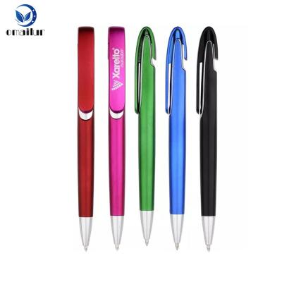 China Promotional Pen Cheap Plastic Twist Open Ballpoint Pens With Custom Logo for sale