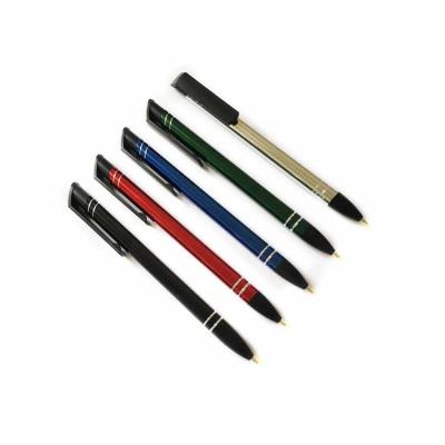 China Pen Cheap Promotional Black Aluminum Ballpoint Pen Advertising Metal Ballpoint Pen With Custom Logo for sale