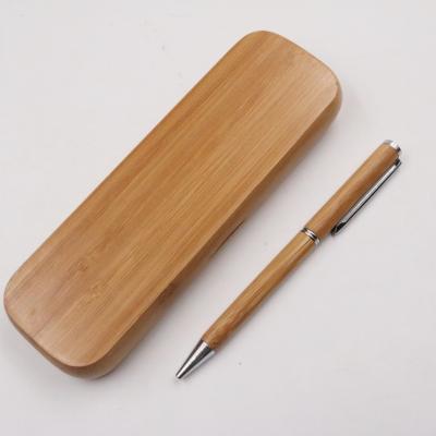 China Promotional Pen Custom Logo Eco-Friendly Bamboo Ballpoint Pen With Custom Box for sale