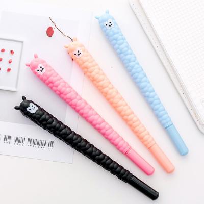 China Wholesale normal kawaii cute multicolor llama gel ink pen school supplies animal gel pen for sale