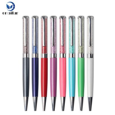 China Ladies Promotional Gift Women Pen Girl Diamond Colorful Crystal Ball Pen for sale