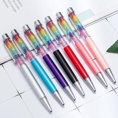 China Pen Wholesale Promotional Luxury Cute Colorful Crystal Ballpoint Pens Metal Pen With Custom Logo for sale