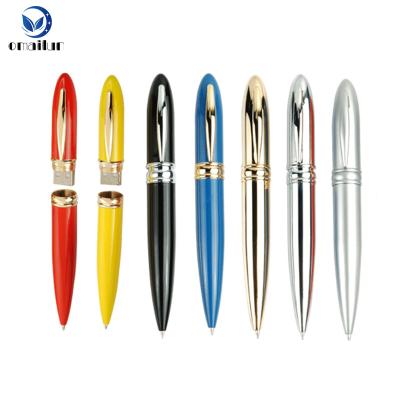 China 2gb 4gb 8gb 16gb 32gb 64gb promotional gift business/school office stationery/metal usb pen for logo printing for sale