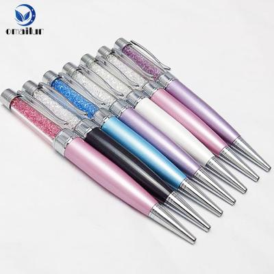 China Business gift/school office stationery/promotion 2 in 1 promotional logo printing crystal ballpoint pen with usb drive 4gb 8gb 16gb for sale