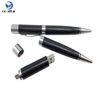 China Custom business gift/school office stationery/metal promotional logo gift ball pen usb drive for phone computer for sale