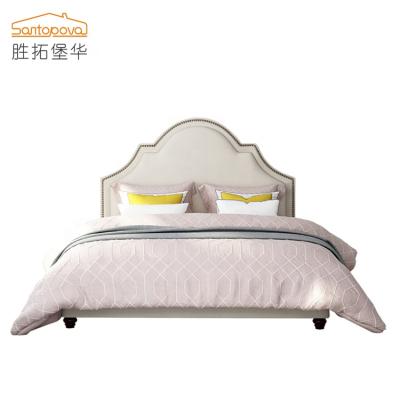 China Wholesale Size 1.5m Queen Bedroom Furniture Manufacturer Double Bed Customizable Design High End Fabric Bed for sale