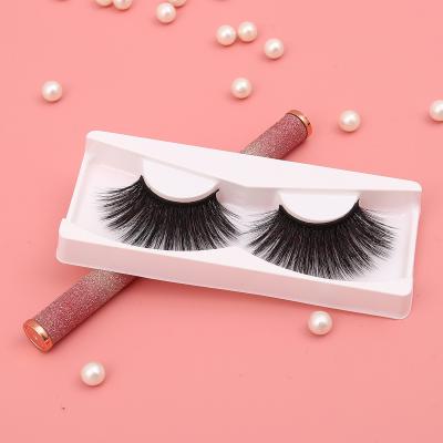 China Real Soft Tape Strip Mink Eyelashes Bulk 22mm 3d Eyelashes Mink Pairs Hair for sale