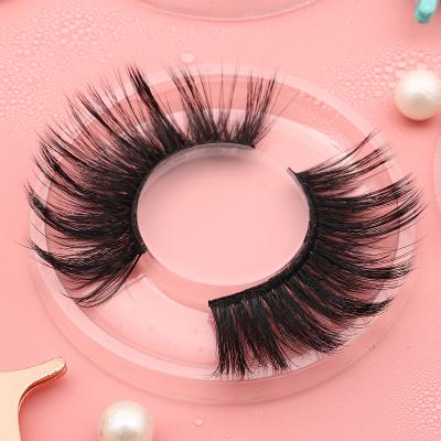 China 3d strip 18mm volume soft natural russian mink strip soft mink eyelashes lashes mink lashese with case for sale