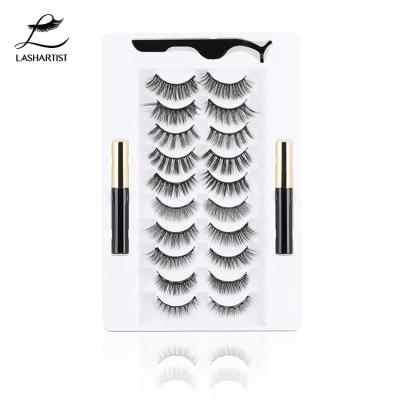 China 2021 Newest Style Magnet Eyelashes Soft Natural Soft Eyeliner Set for sale