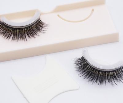 China Safe Cruelty Free Fake Minkl Eye Lashes 3D Eyelash Short Silk Self-adhesive Eye Lashes for sale