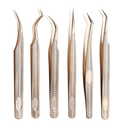 China Safe For Your Eyes To Wear Eyelashes Safe For Your Eyes To Use Wholesale Lash Tweezers Set Best Selling Volume Eyelash Tweezers High Quality Eyelash Tweezers for sale