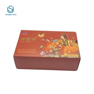 China Materials Factory Price Recycled Foldable Paper Gift Box With Ribbon for sale