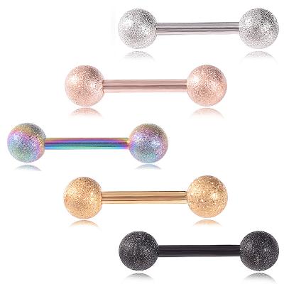 China HOVANCI 14G Tongue Rings FASHIONABLE Barbells Punk Ring Stainless Steel Hiphop Body Piercing Jewelry for sale