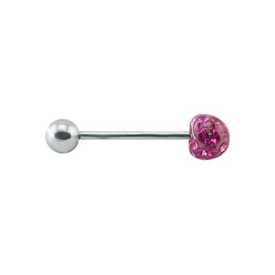 China Free Sample Stainless Steel Color Tongue Rings Labret Color Piercing Straight Tongue Rings for sale