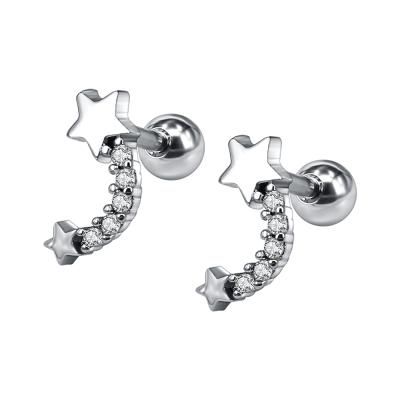 China X shaped earrings piercing custom earring earringswholesale CZ ladies earrings stainless steel jewelry for sale