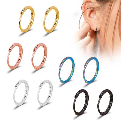 China POENNIS Hoop Earrings Huggies 1.2mm Hoop Earring Stainless Steel Hoop Earings Nickel Free Lead Free Round Women Men Small for sale