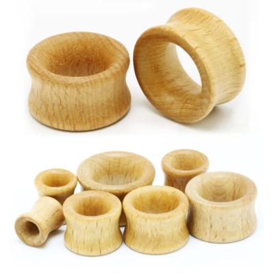 China Trendy Tunnel Plug Ear Body Jewelry Organic Bamboo Hollow Ear Gauges Ear Piercing Punk Jewelry for sale