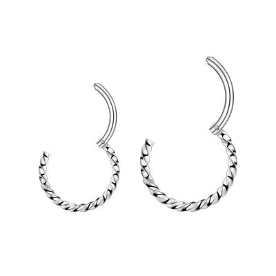 China HOVANCI FASHIONABLE Wholesale Nose Ring Septum Clicker Hinged Seamless Nose Ring for sale