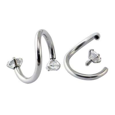 China Unique Nail Body Eyebrow Jewelry Piercing Ear Plugs Surgical Steel Bar 316L Nickel Free Sample for sale