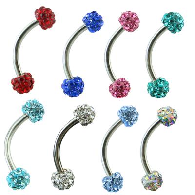 China Nail punk body eyebrow jewelry piercing ear plugs U C 16G 316L surgical steel bar nickel free free shipping for sale