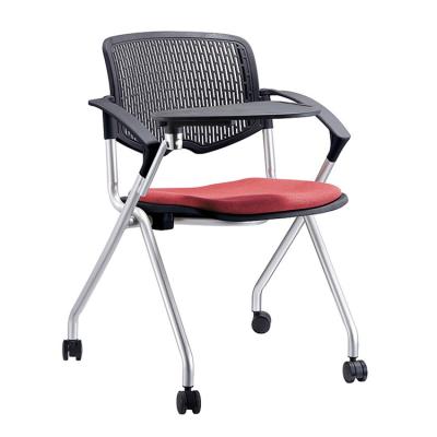 China Collapsible Folding Office Training Room Chair With Writing Tablet For Training And Meeting for sale