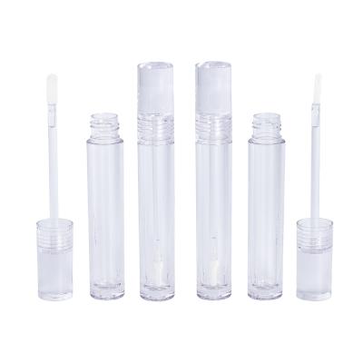 China New Full Stock Lip Gloss Tube 5.5ml Clear Liquid Lipstick Transparent Liquid Lipstick Tube Cosmetic Clear Empty Plastic Gloss Container for sale