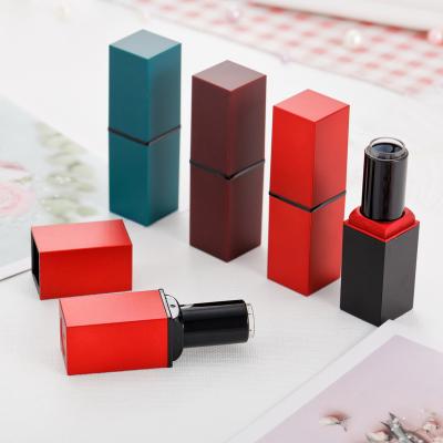 China Free sample high quality empty lipstick tube DIY12.1mm square matte lipstick tube wholesale cosmetic painting for sale