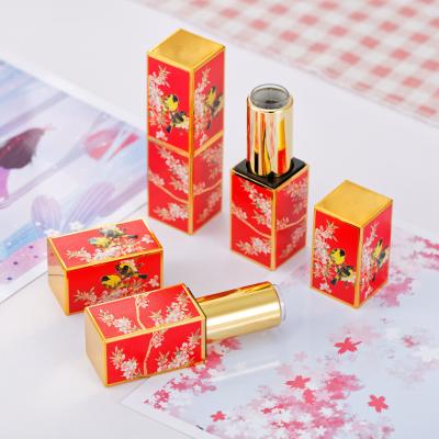 China China 3D Stain Relief Magpie Loop Lipstick Tube Cosmetic Magnetic Lipstick Tube Red Lipstick Tube 12.1mm for sale