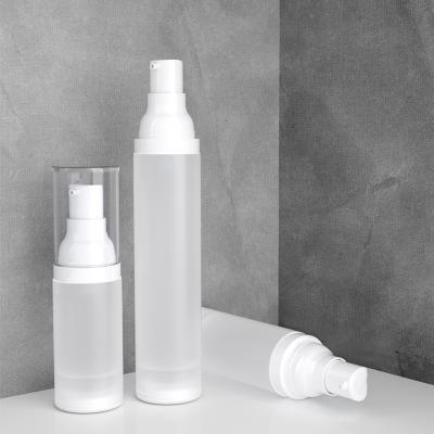 China Skin Care Bottle 2021 Hot Style Frosted Emulsion Bottle Press Vacuum Desktop Sanding Separate Bottle for sale