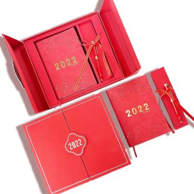 China Hardcover 2022 Factory price wholesale practical schedule agenda notebook business gift teaching present stationery set for for sale