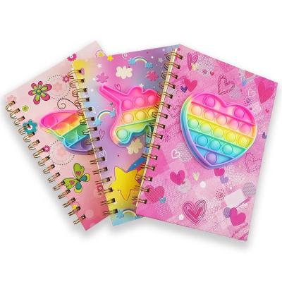 China Spiral Cheap price funny playful custom shape pop fantasy cartoon pattern smooth writing stationery coil notebook for kids students for sale