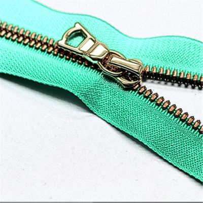 China Customizable Auto Lock Metal Teeth Zipper For Bag Accessories Custom Metal #5 Zipper for sale