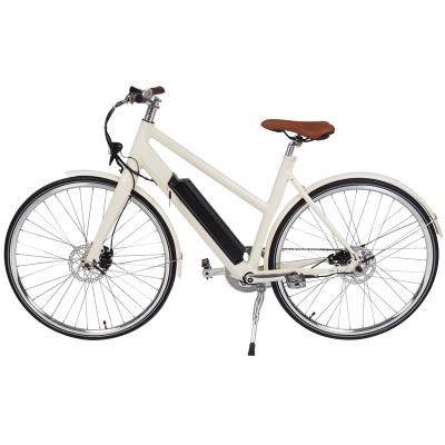 China White Aluminum Alloy 700C Road Electric Bicycle For Woman for sale