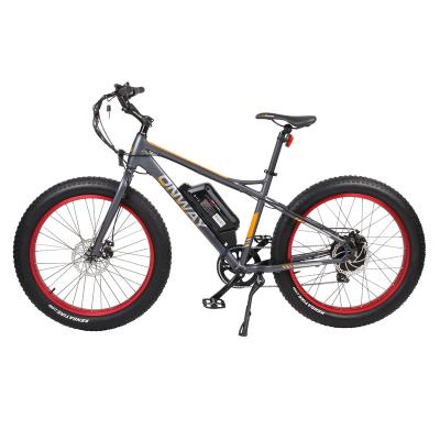 China ONWAY Aluminum Alloy Fat Tire Mountain Bike Electric Bicycle 26 Inch Aluminum Alloy 36V 500W Motor Assist Suspension Ebike Mountain for sale