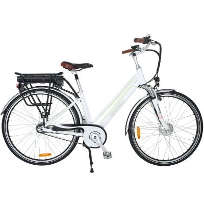 China 250W Rear Wheel Electric Bike 36V Electric Bike 36V Aluminum Alloy ONWAY 700C Aluminum Alloy Cargo Carrier City Bicycle Woman OEM/ODM Acceptable for sale