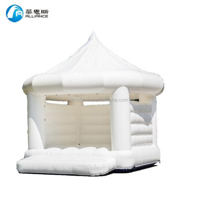 China Princess White & Black Playground Bounce House Wedding House For Rentals Inflatable Bouncers Moon for sale