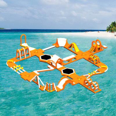 China Water Entertainment Inflatable Square Water Park Fun Commercial Floating Inflatable Water Park For Sale for sale